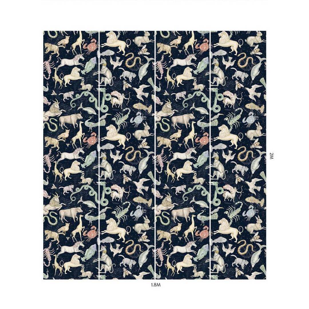 Tapeta ze znakami zodiaku House of Hackney Cosmos Midnight