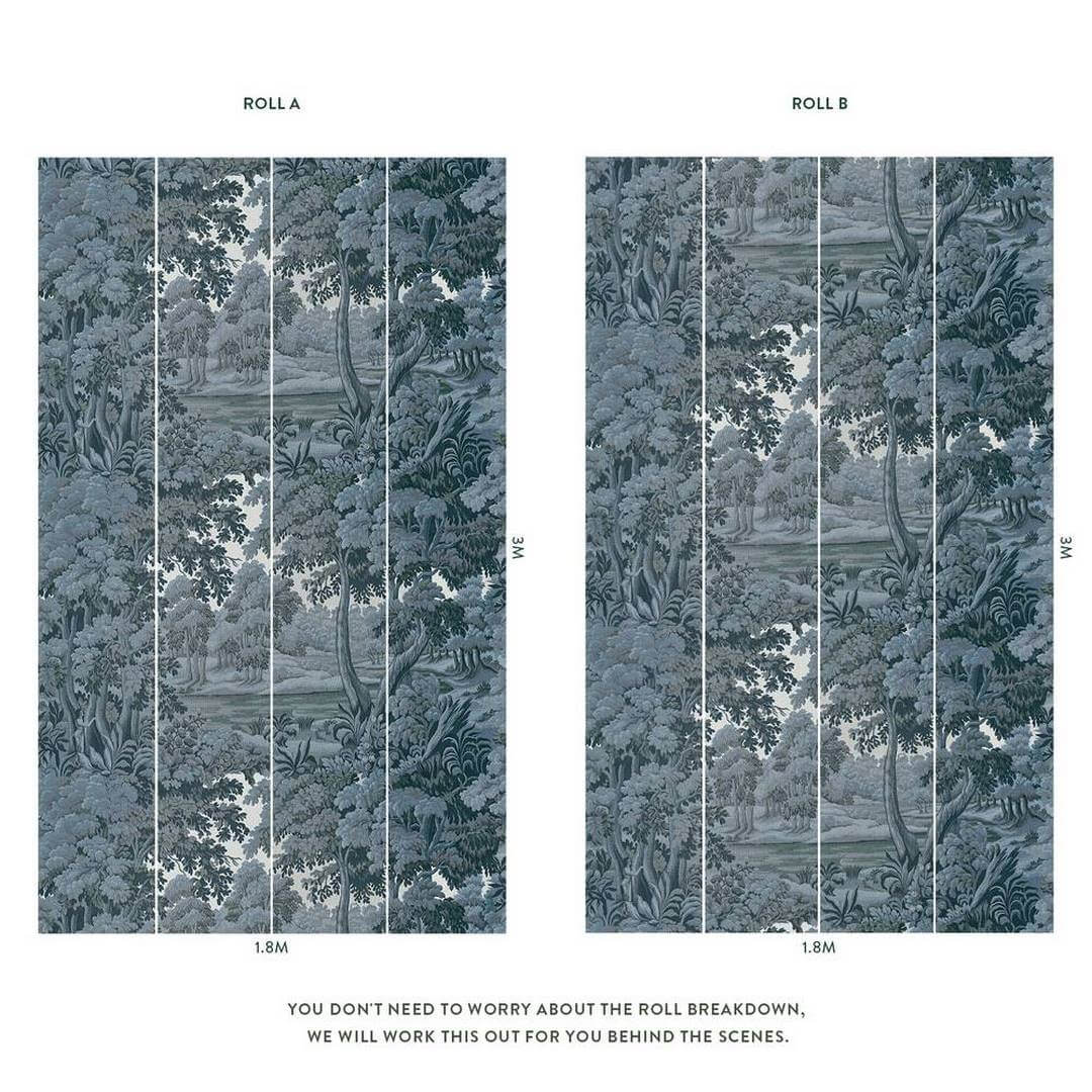 Tapeta leśny krajobraz House of Hackney Plantasia Indigo