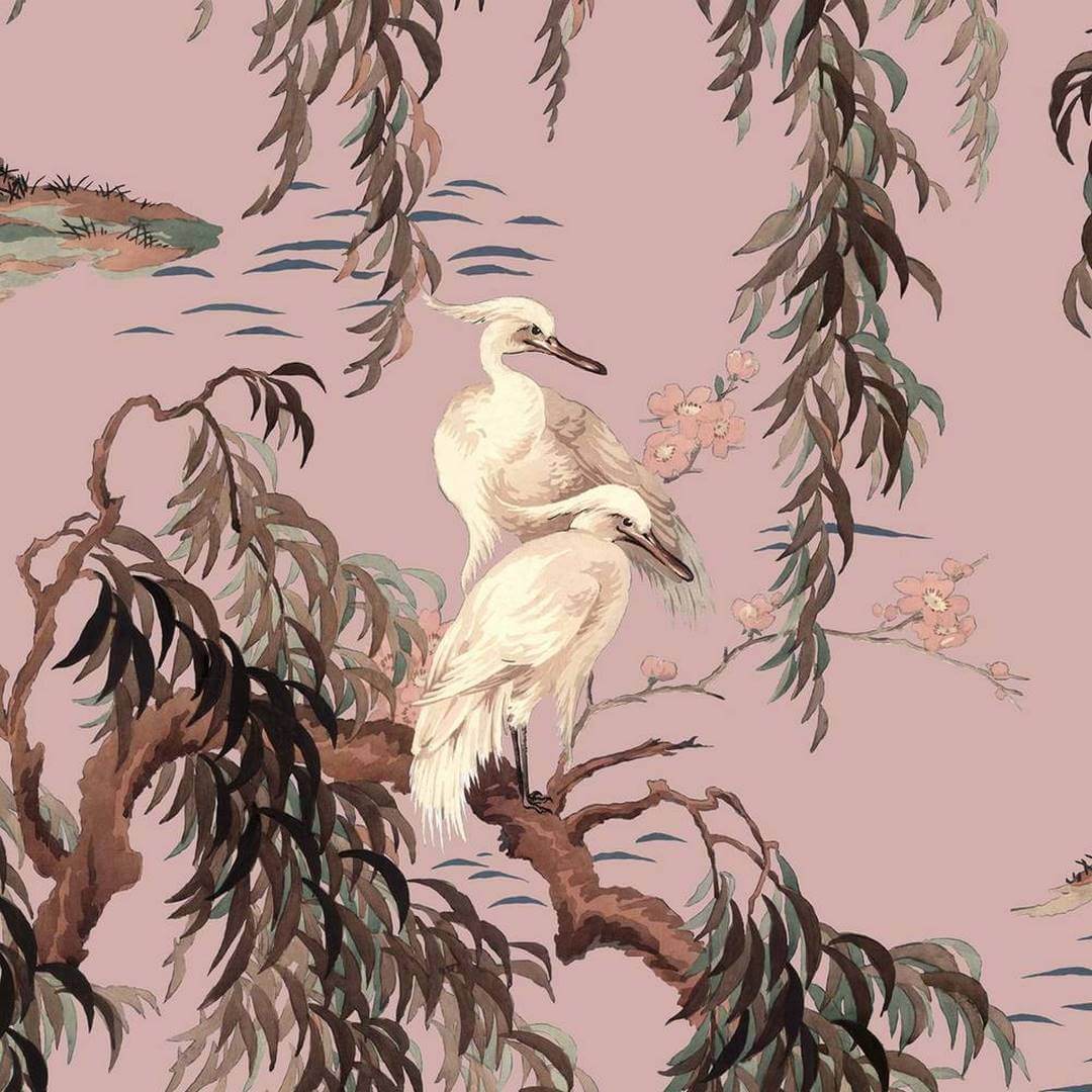 Tapeta żurawie i wierzby House of Hackney Zeus Blush