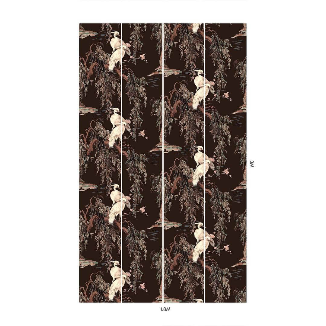Tapeta żurawie i wierzby House of Hackney Zeus Carob