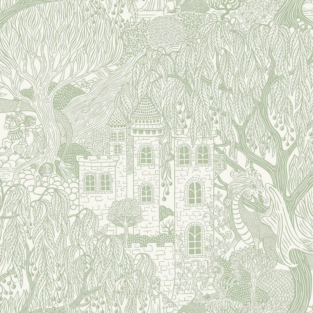 Tapeta bajkowy zamek i smok Boras Tapeter 8144 Kingdom of the Willow Fairyland