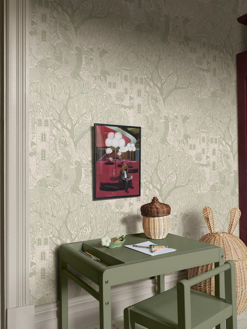 Tapeta bajkowy zamek i smok Boras Tapeter 8144 Kingdom of the Willow Fairyland