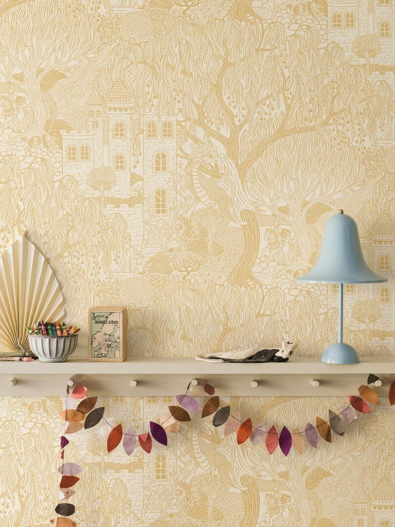 Tapeta bajkowy zamek i smok Boras Tapeter 8145 Kingdom of the Willow Fairyland