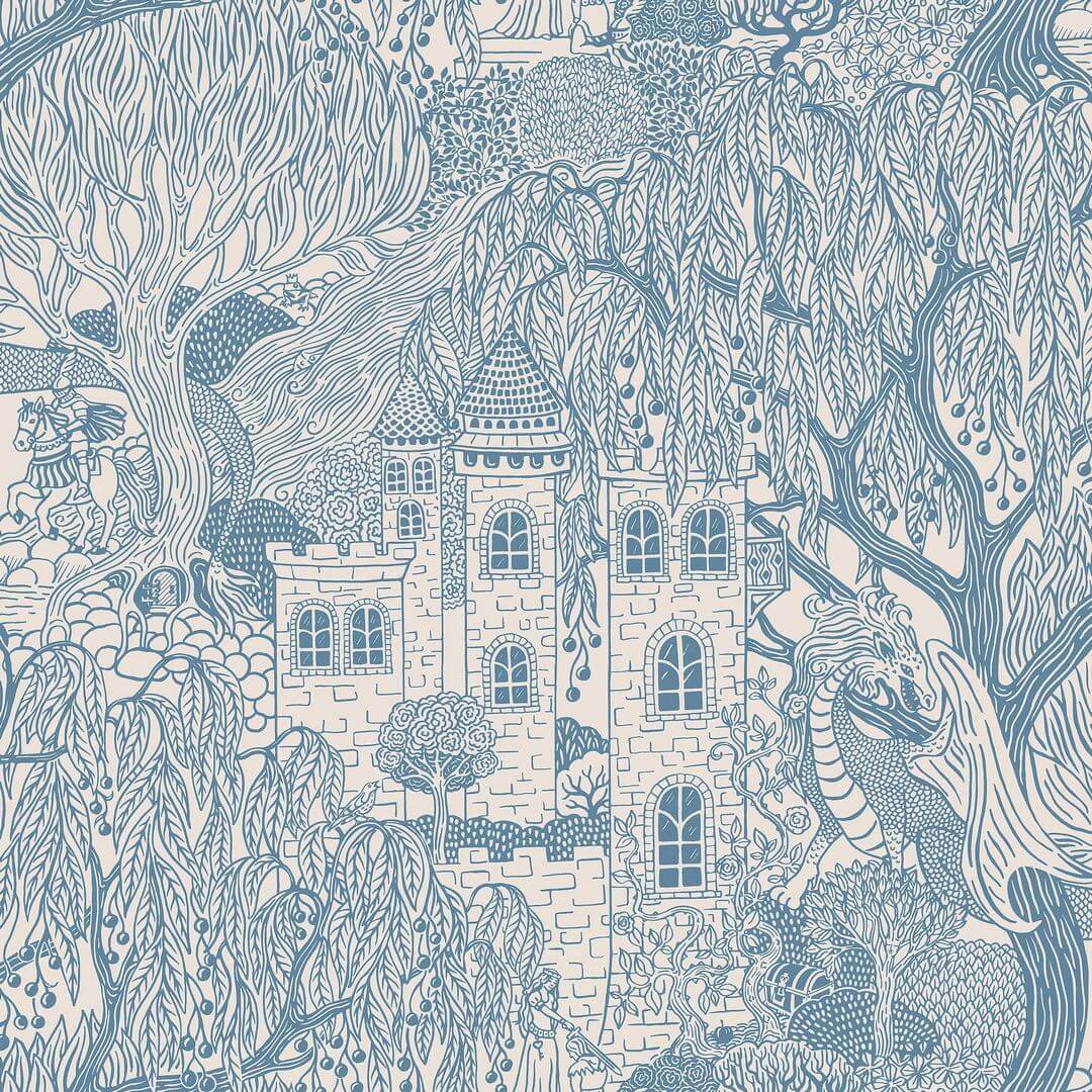 Tapeta bajkowy zamek i smok Boras Tapeter 8147 Kingdom of the Willow Fairyland