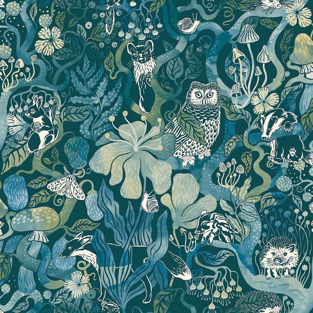 Tapeta bajkowy las ze zwierzętami Boras Tapeter 8149 Magic Woods Fairyland