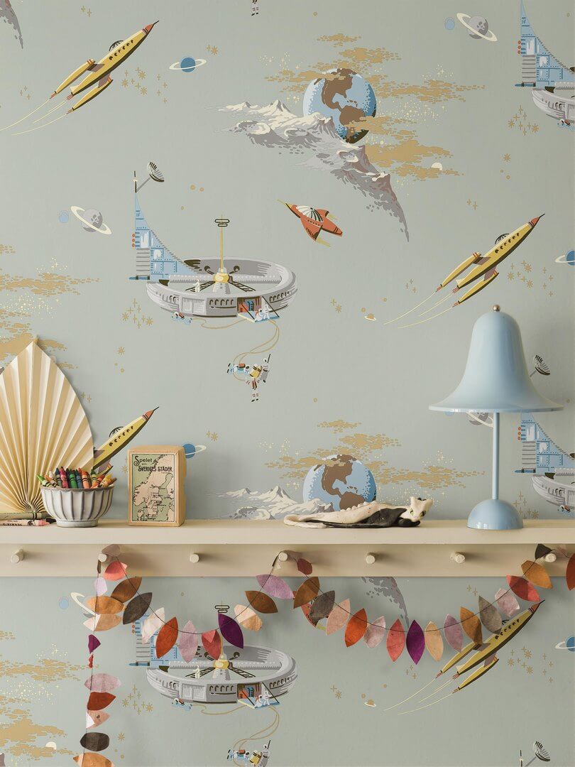 Tapeta kosmos i rakiety Boras Tapeter 8154 Space Adventure Fairyland