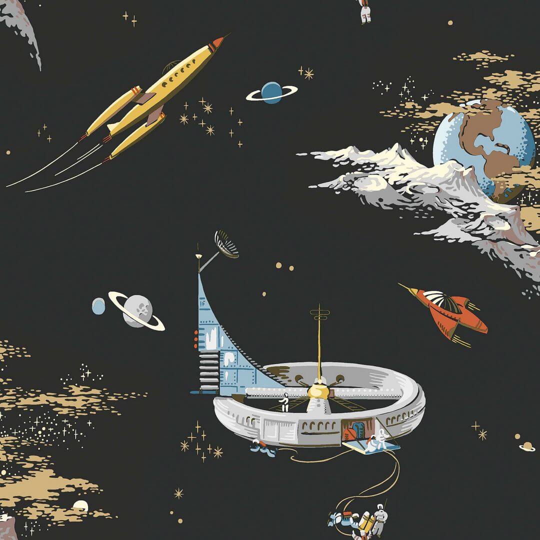 Tapeta kosmos i rakiety Boras Tapeter 8155 Space Adventure Fairyland