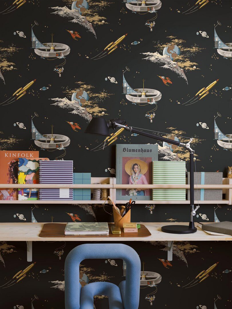 Tapeta kosmos i rakiety Boras Tapeter 8155 Space Adventure Fairyland