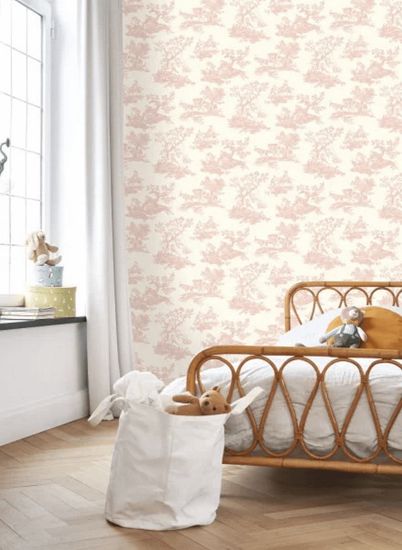 Tapeta wiejskie scenki rodzajowe Casadeco BTJD 201694114 Cadence Les Belles Toiles De Jouy 2