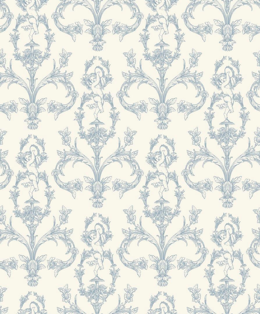 Tapeta cherubiny i ornamenty Casadeco BTJD 201716226 Seraphin Les Belles Toiles De Jouy 2