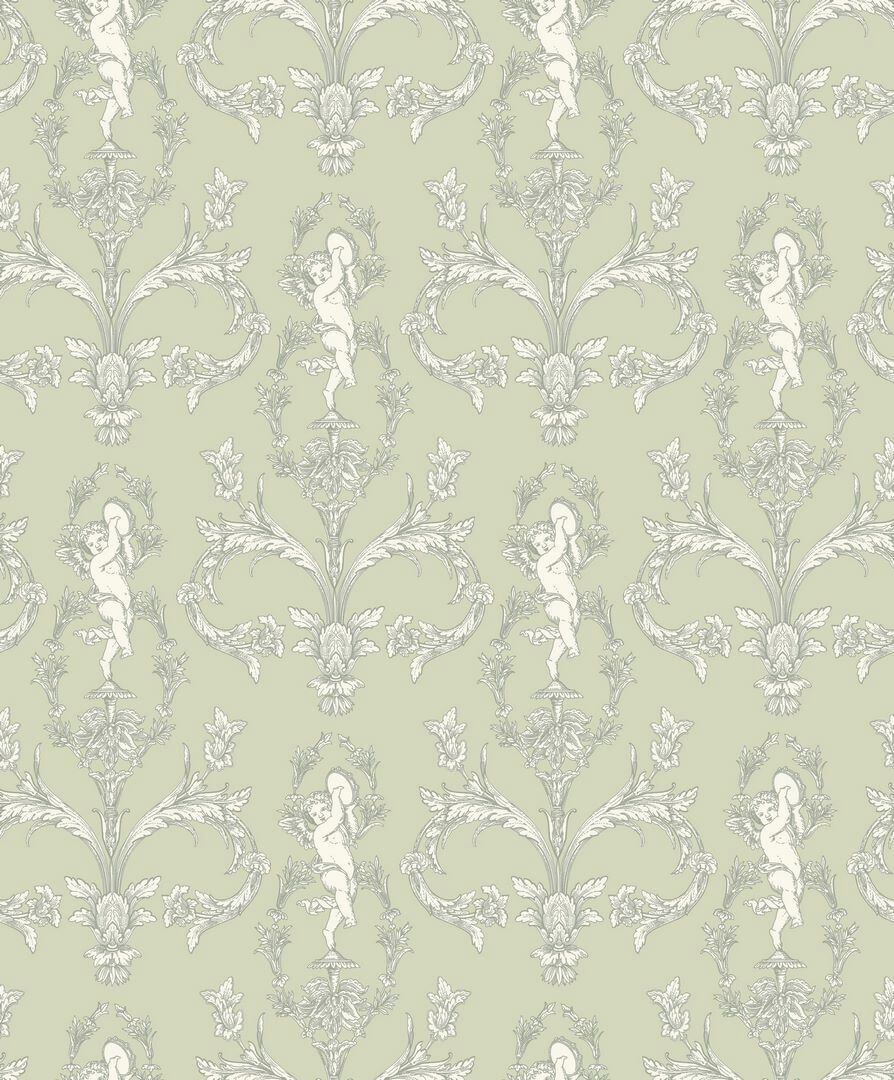 Tapeta cherubiny i ornamenty Casadeco BTJD 201717373 Seraphin Les Belles Toiles De Jouy 2