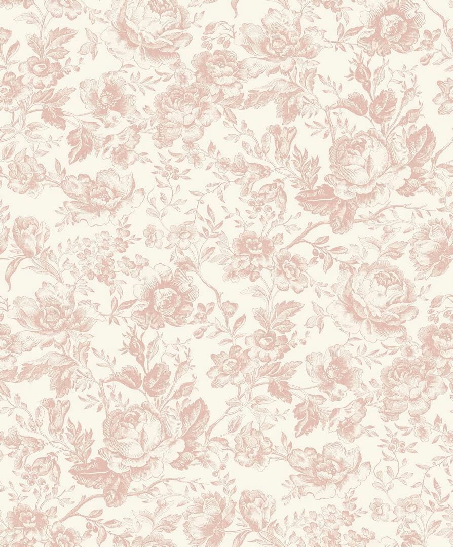 Tapeta róże angielskie Casadeco BTJD 201724101 Celestine Les Belles Toiles De Jouy 2