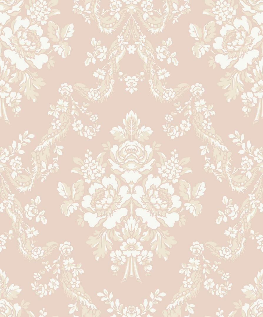 Tapeta barokowe ornamenty Casadeco BTJD 201744224 Pompadour Les Belles Toiles De Jouy 2