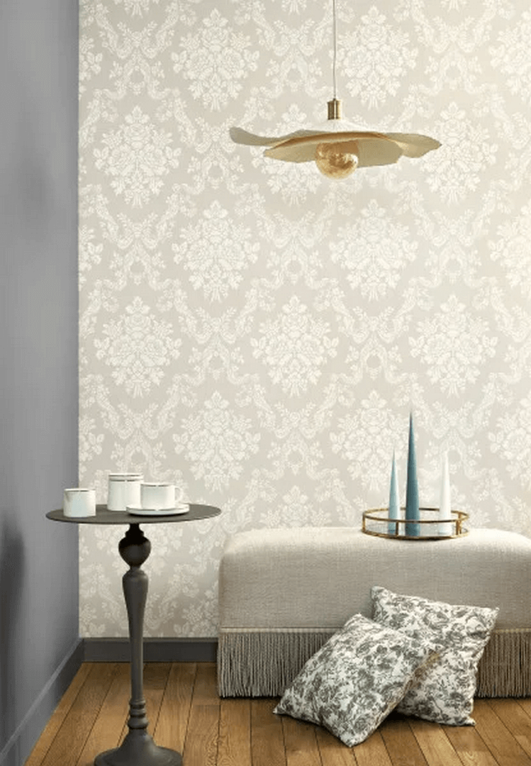 Tapeta barokowe ornamenty Casadeco BTJD 201749292 Pompadour Les Belles Toiles De Jouy 2