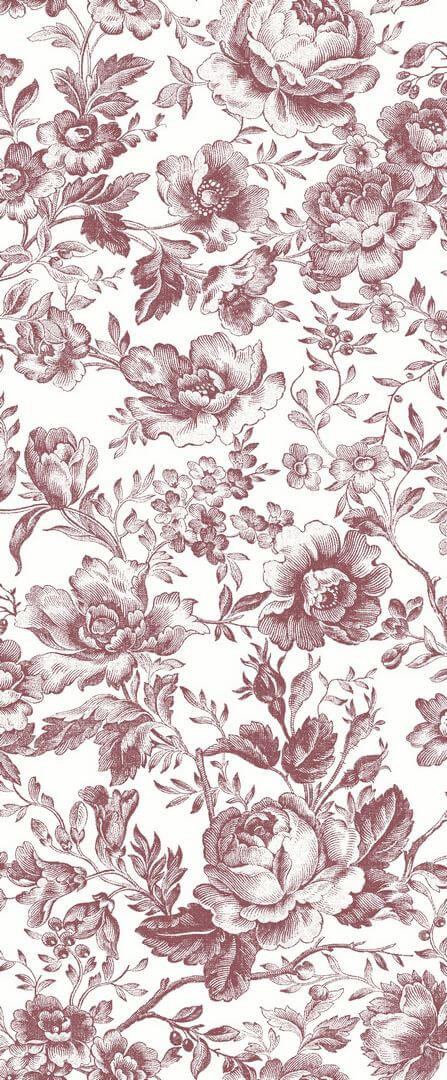 Tkanina róże Casadeco BTJD 201788888 Celestine Les Belles Toiles De Jouy 2