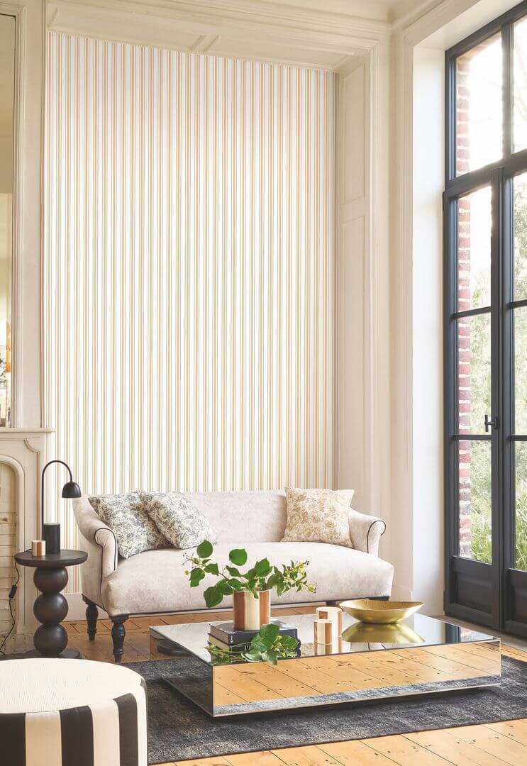 Tapeta pasy Casadeco BTJD 81571414 Rayure Les Belles Toiles De Jouy 2