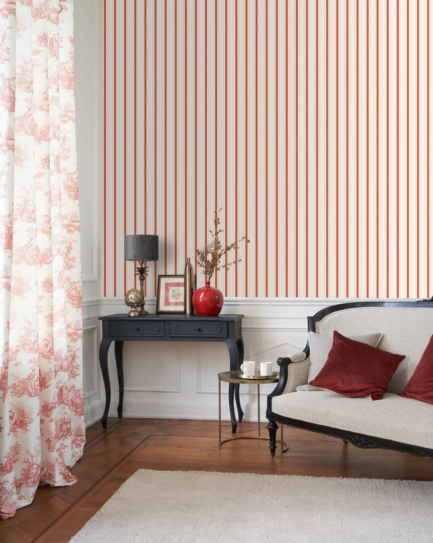 Tapeta pasy Casadeco BTJD 81578225 Rayure Les Belles Toiles De Jouy 2