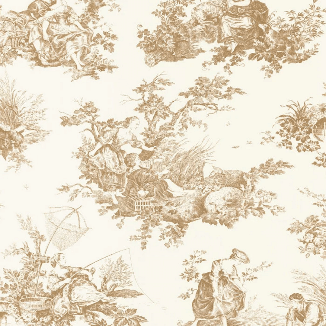Tapeta sielankowe sceny Casadeco BTJD 87911318 Scene D'ete Les Belles Toiles De Jouy 2