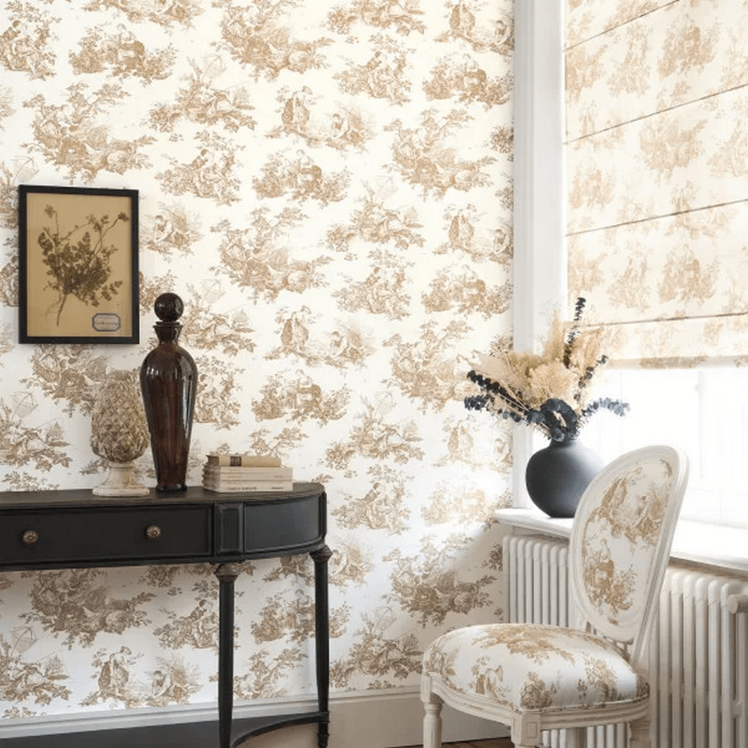 Tapeta sielankowe sceny Casadeco BTJD 87911318 Scene D'ete Les Belles Toiles De Jouy 2