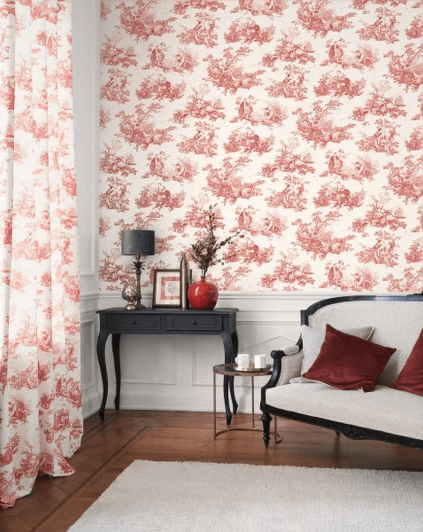 Tapeta sielankowe sceny Casadeco BTJD 87918201 Scene D'ete Les Belles Toiles De Jouy 2
