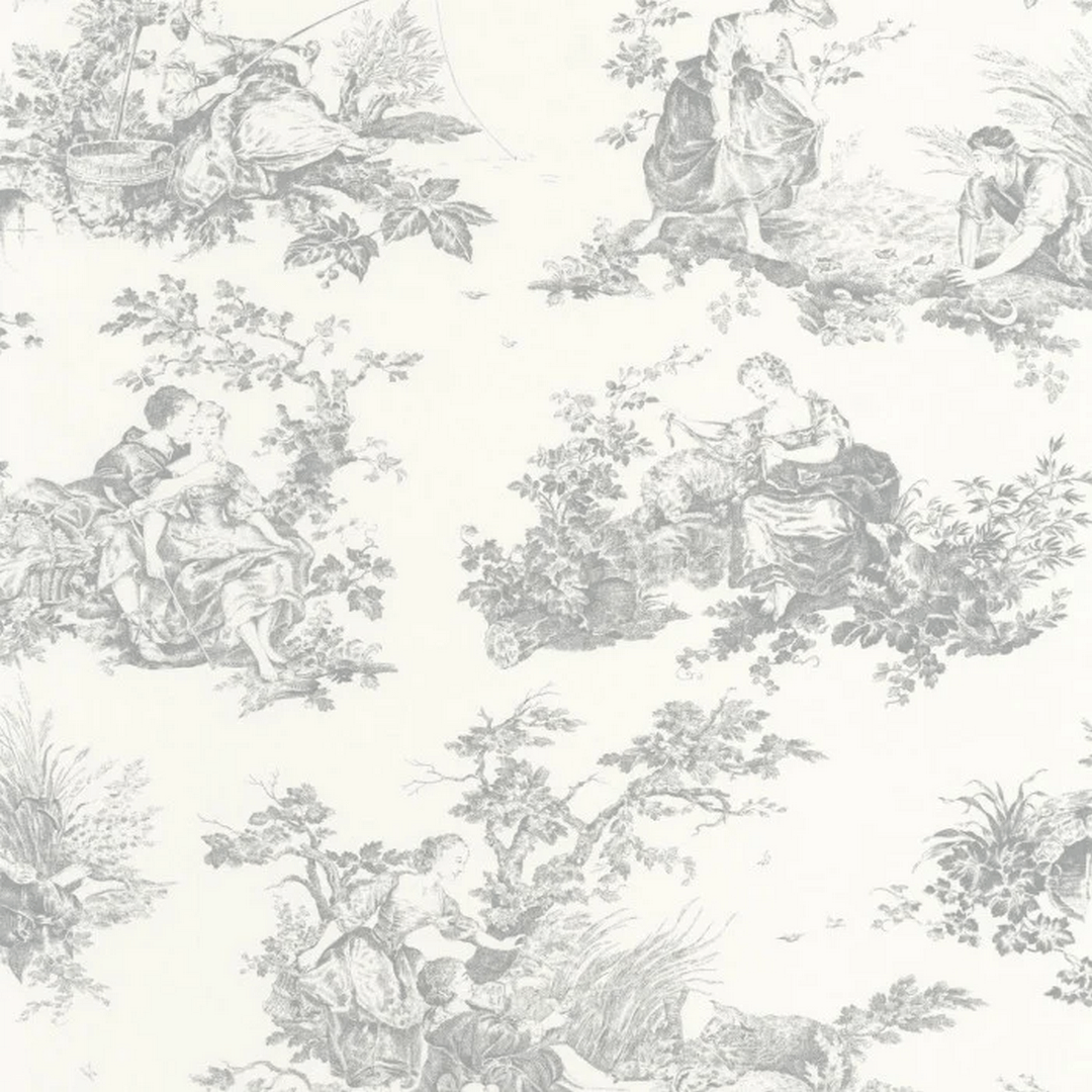 Tapeta sielankowe sceny Casadeco BTJD 87919103 Scene D'ete Les Belles Toiles De Jouy 2