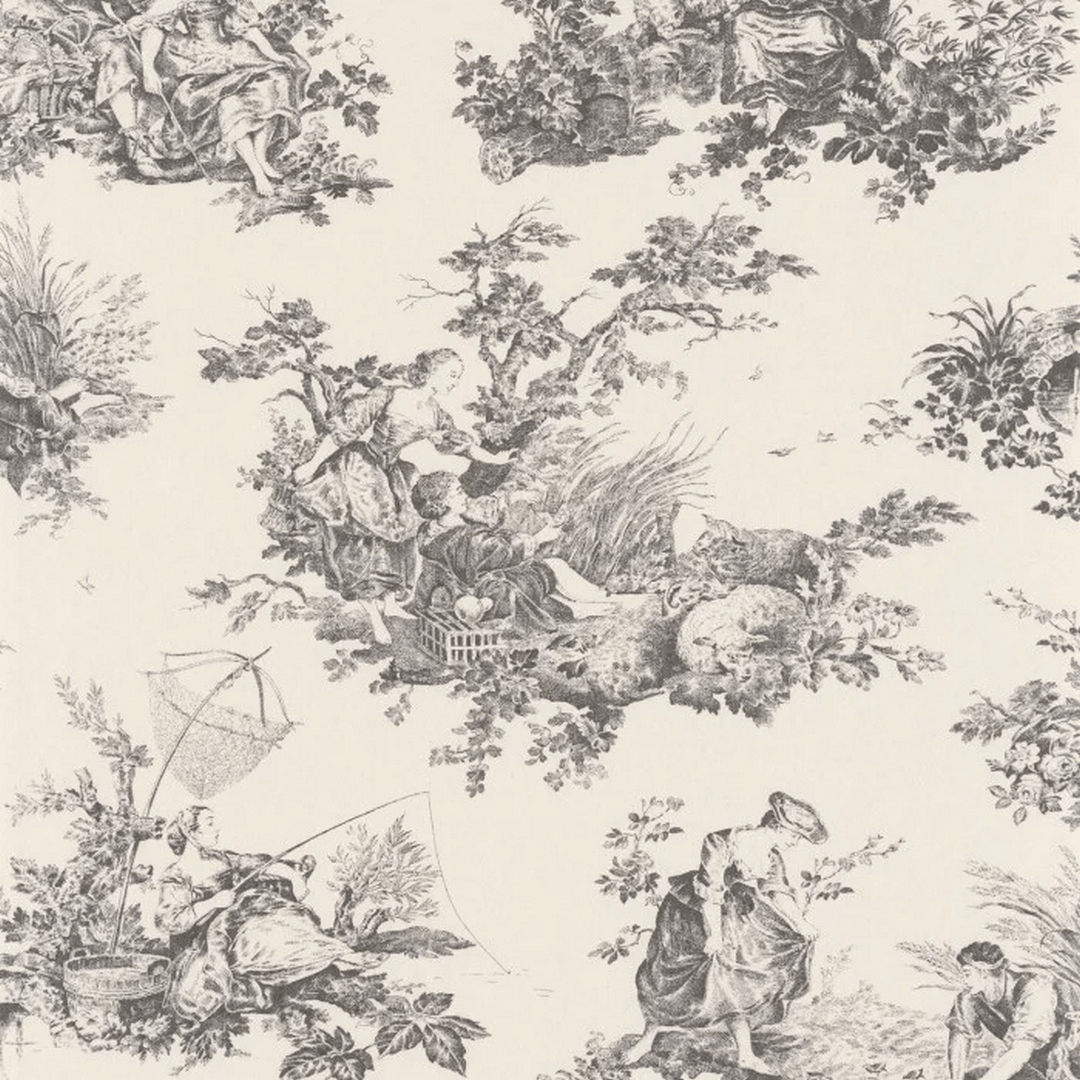 Tapeta sielankowe sceny Casadeco BTJD 87919612 Scene D'ete Les Belles Toiles De Jouy 2