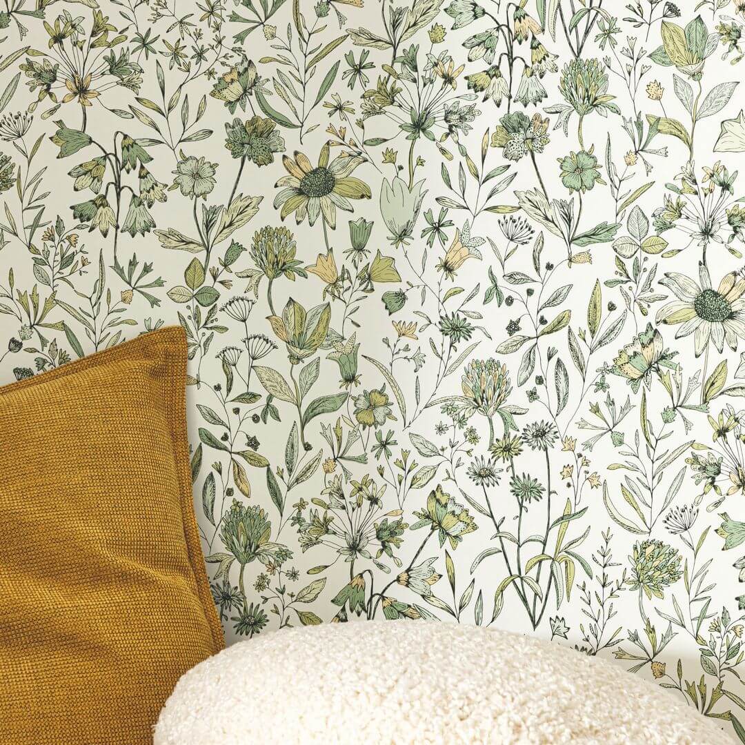 Tapeta kwiatowa łąka Caselio KBO 103000798 Jardin de Giverny Kitchen Box