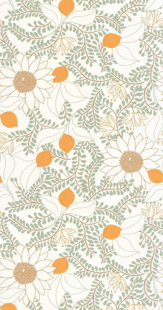 Tapeta słoneczniki i liście Caselio KBO 106880724 Sunflower Kitchen Box