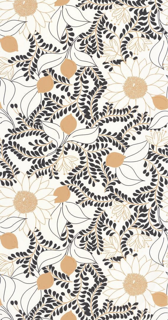 Tapeta słoneczniki i liście Caselio KBO 106880936 Sunflower Kitchen Box