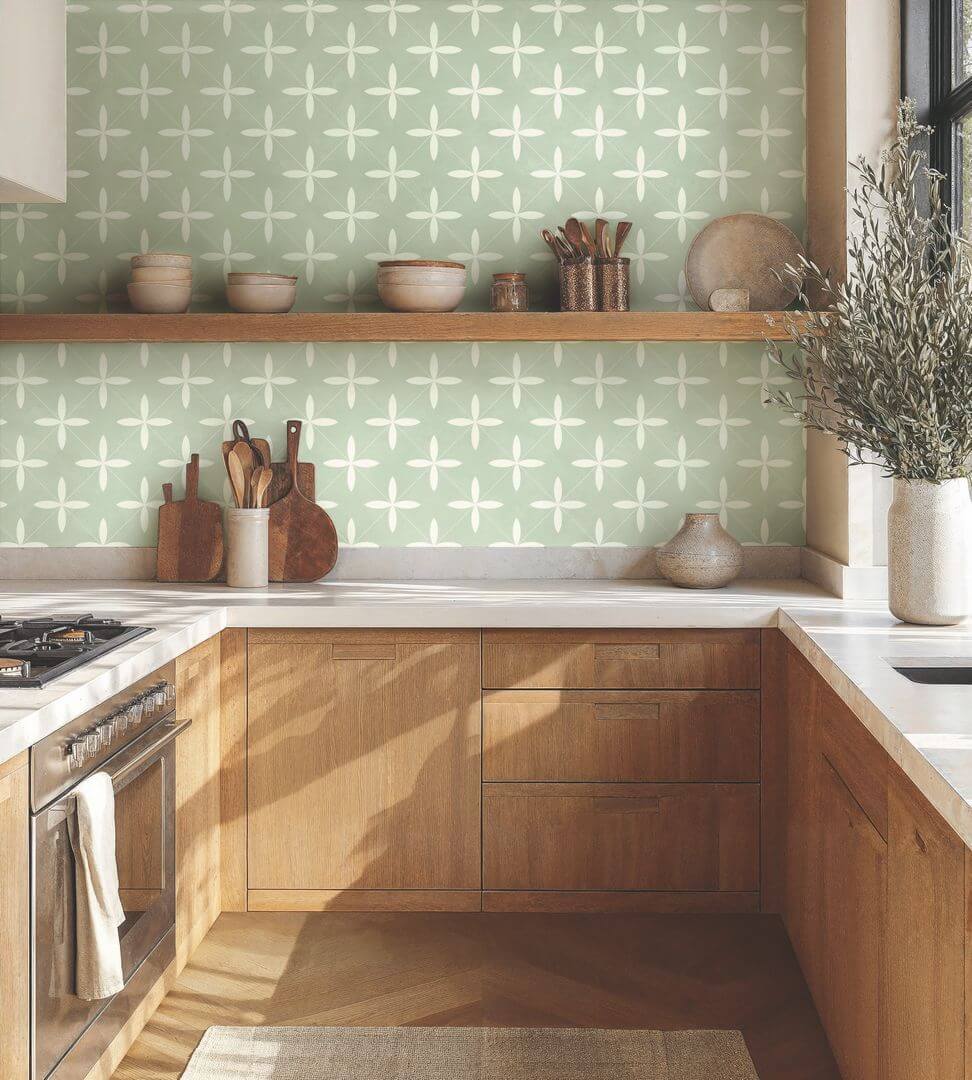 Tapeta płytki cementowe Caselio KBO 106900746 Cement Tiles Kitchen Box