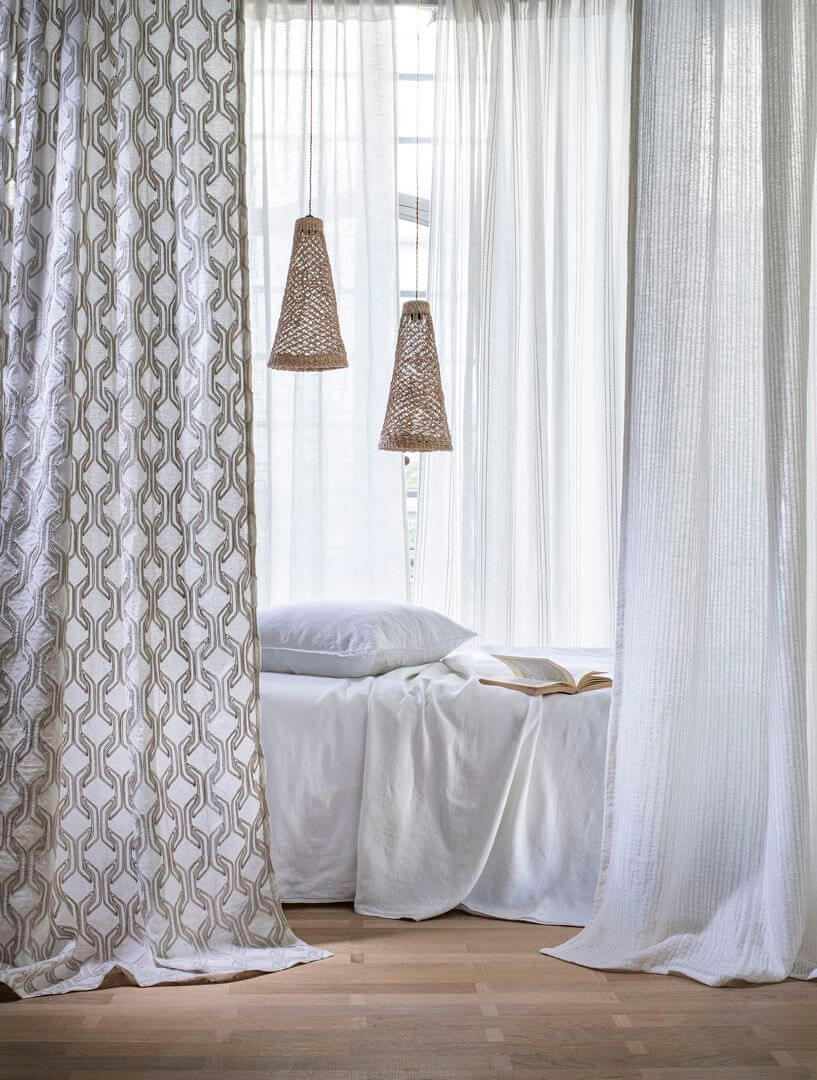Tkanina - woal lniany vintage Casamance 47250118 Insouciance Cote Lin Les Naturels 6 – 299 cm szer.