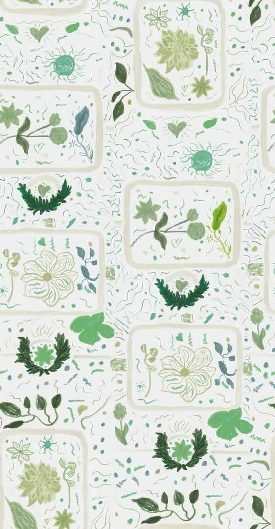 Fototapeta artystyczne kwiaty R21501 Reverie Green John-John Wallmansson