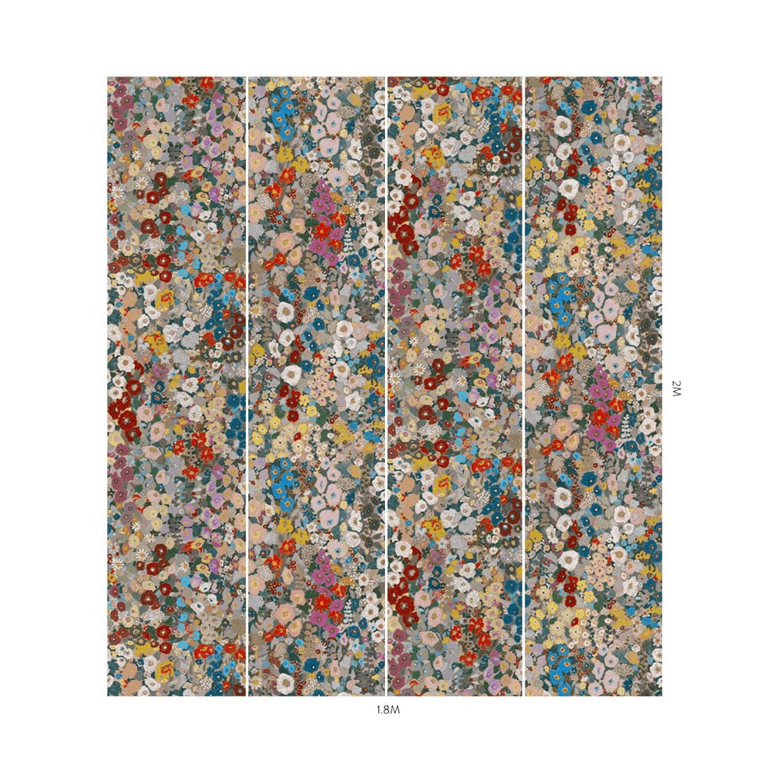 Tapeta artystyczne kwiaty House of Hackney Hollyhocks Autumn