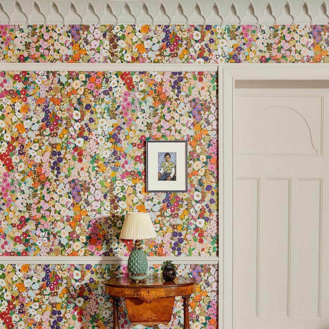 Tapeta artystyczne kwiaty House of Hackney Hollyhocks Spring