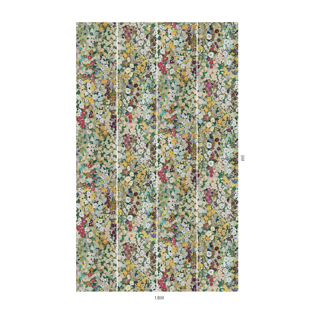 Tapeta artystyczne kwiaty House of Hackney Hollyhocks Summer