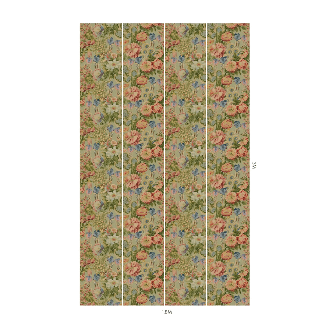 Tapeta w stylu vintage z kwiatami House of Hackney Amatoria Apple