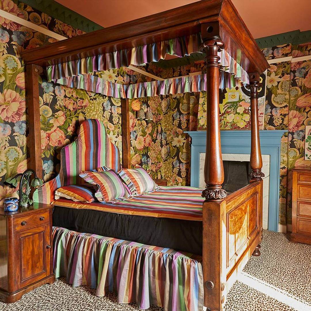 Tapeta kwiaty vintage House of Hackney Amatoria Magna Noir