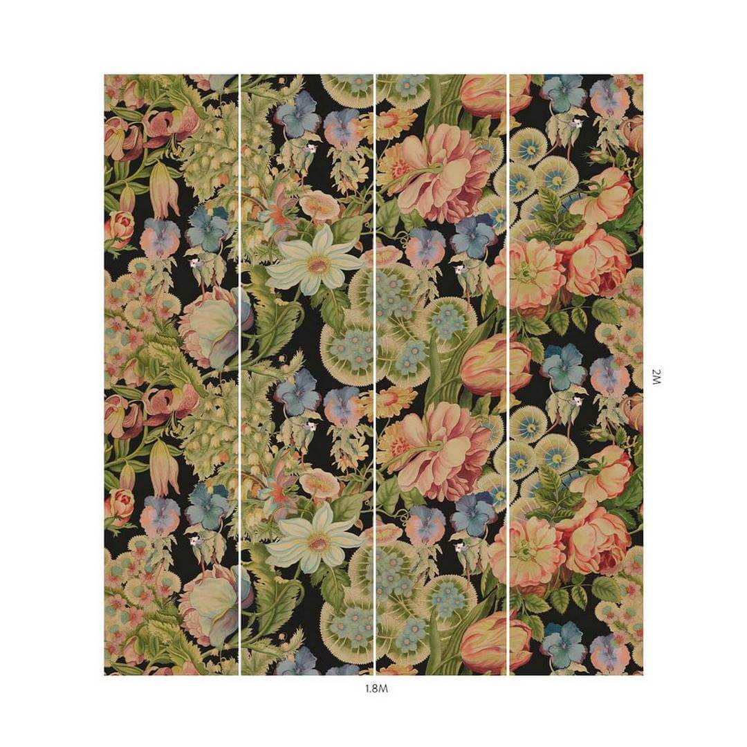 Tapeta kwiaty vintage House of Hackney Amatoria Magna Noir