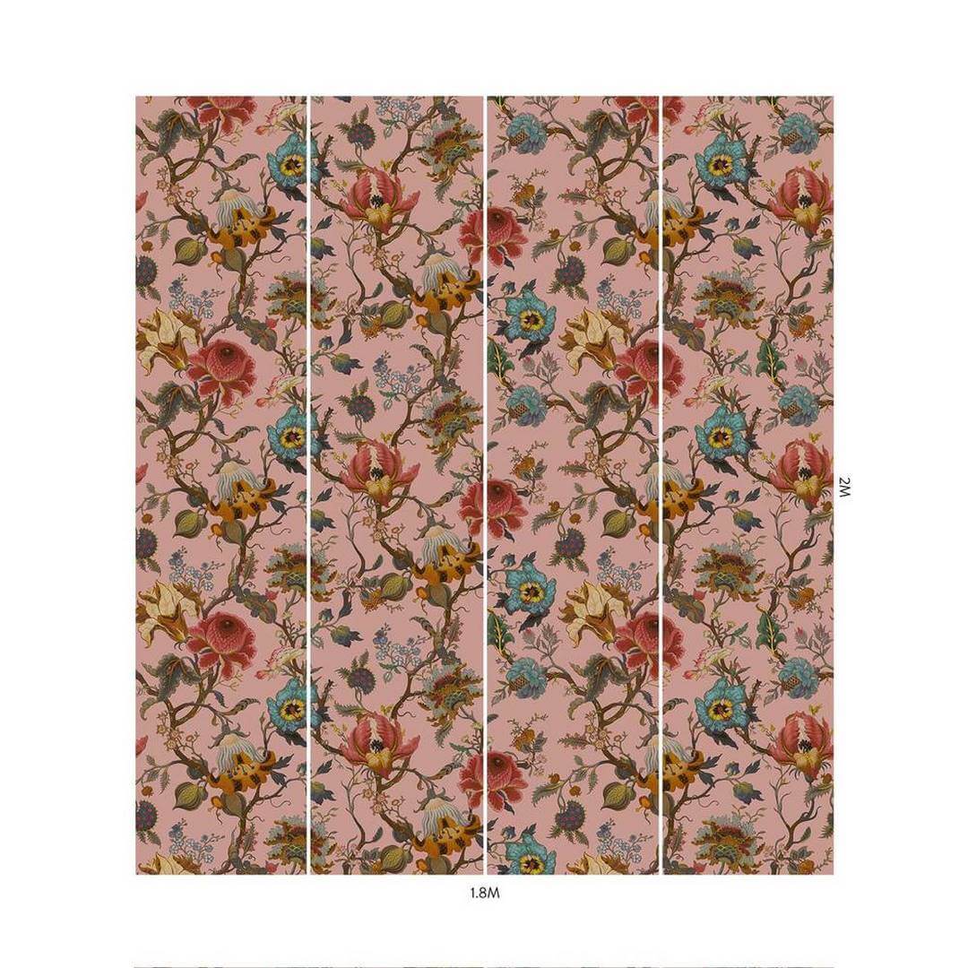 Tapeta kwiatowa w stylu jakobińskim House of Hackney Artemis Blush