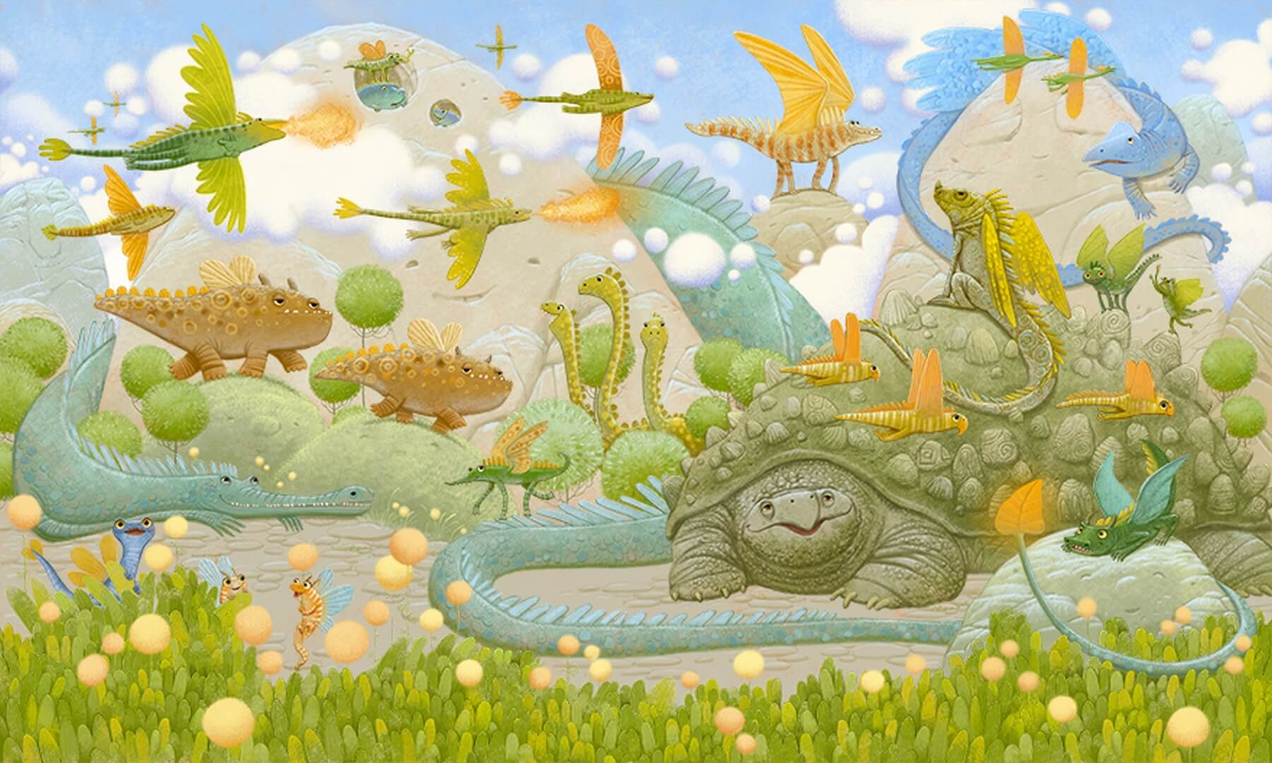 Fototapeta świat dinozaurów Wonderwall Dino 35084701