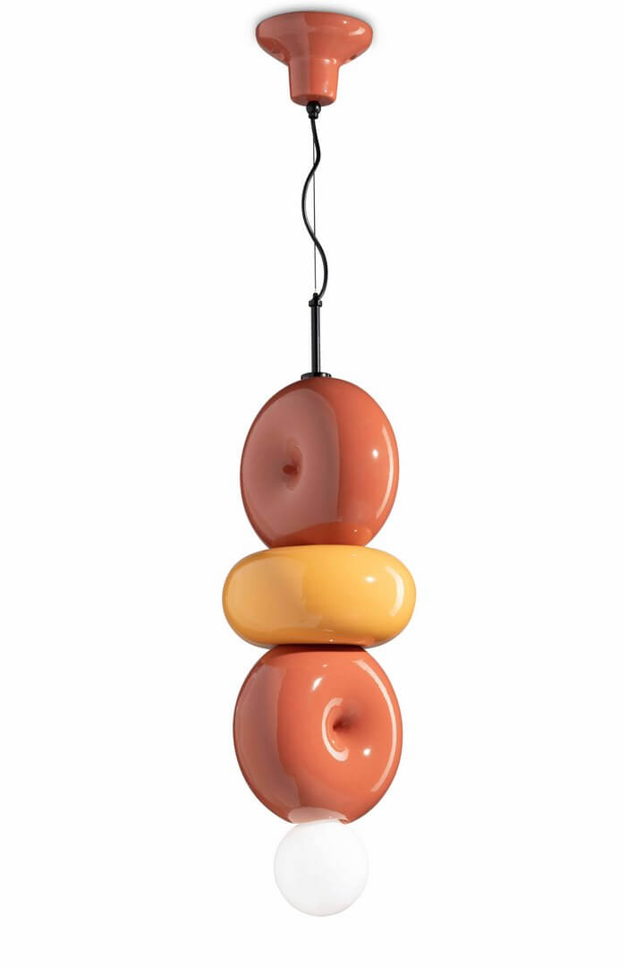 Lampa wisząca ceramiczna 3 Ferroluce C2752 MIX BumBum Deco