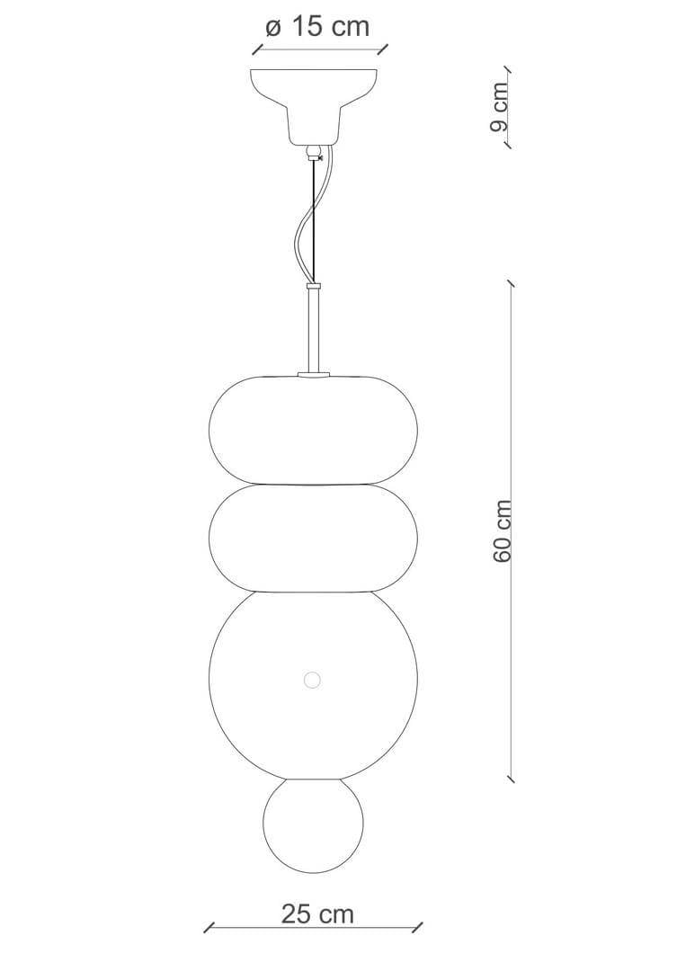 Lampa wisząca ceramiczna 3 Ferroluce C2753 MIX BumBum Deco
