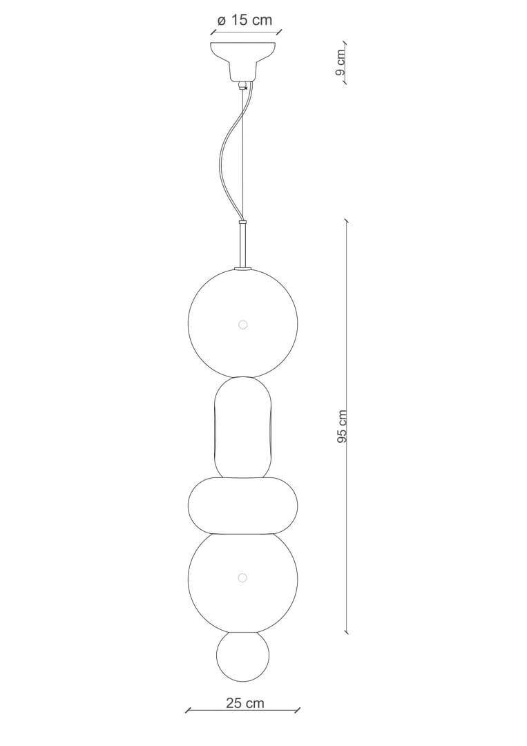 Lampa wisząca ceramiczna 4 Ferroluce C2754 MIX BumBum Deco