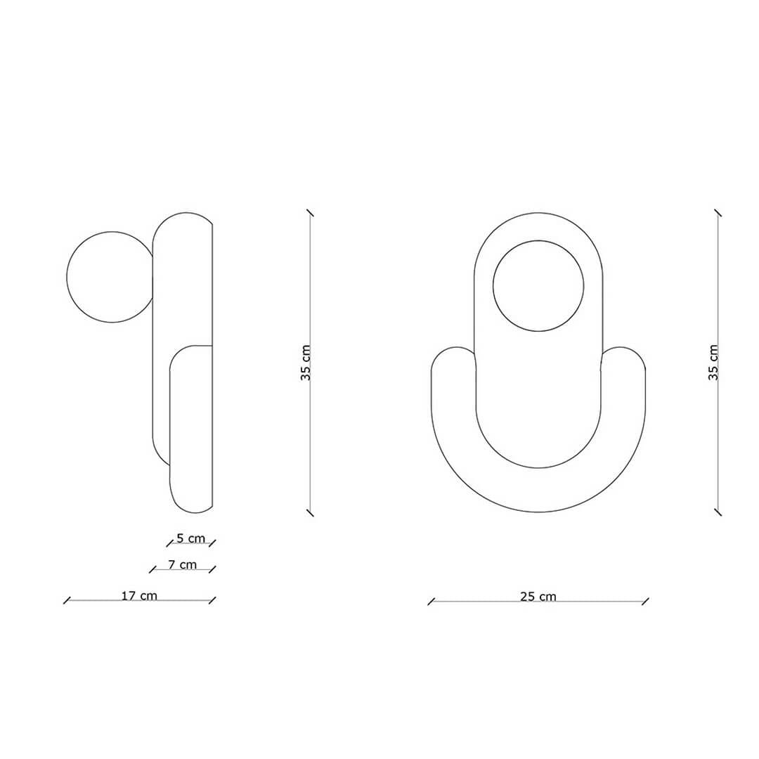 Kinkiet ceramiczny Ferroluce C2770 Arancoo Volpe + Azzurro Eclair Deco