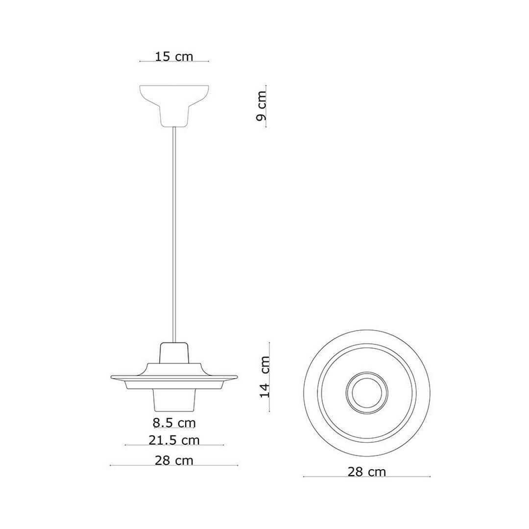 Lampa wisząca ceramiczna dwukolorowa Ferroluce C2776 Azzurro + Crema Voila Deco