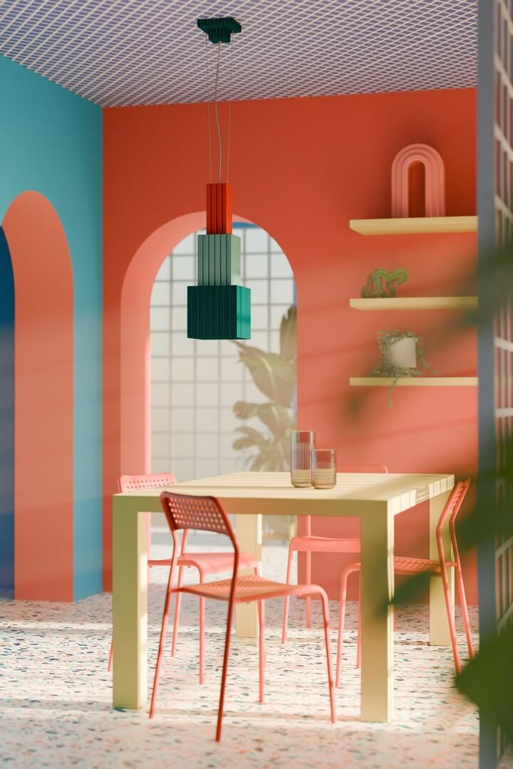 Lampa wisząca ceramiczna modułowa Ferroluce C2832 Mix Metra Deco