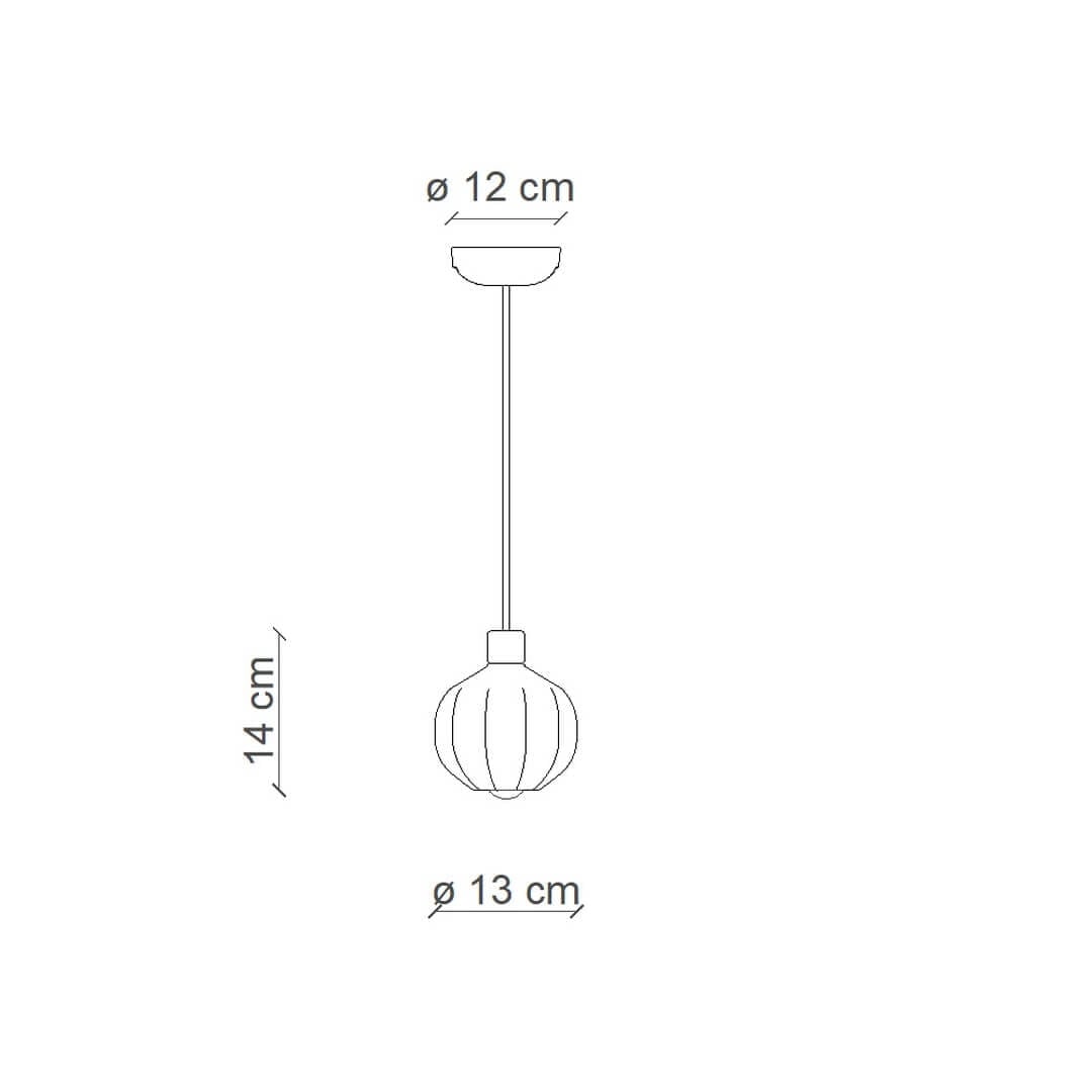 Lampa wisząca ceramiczna kula Ferroluce C2640 Crema Afoxe Deco