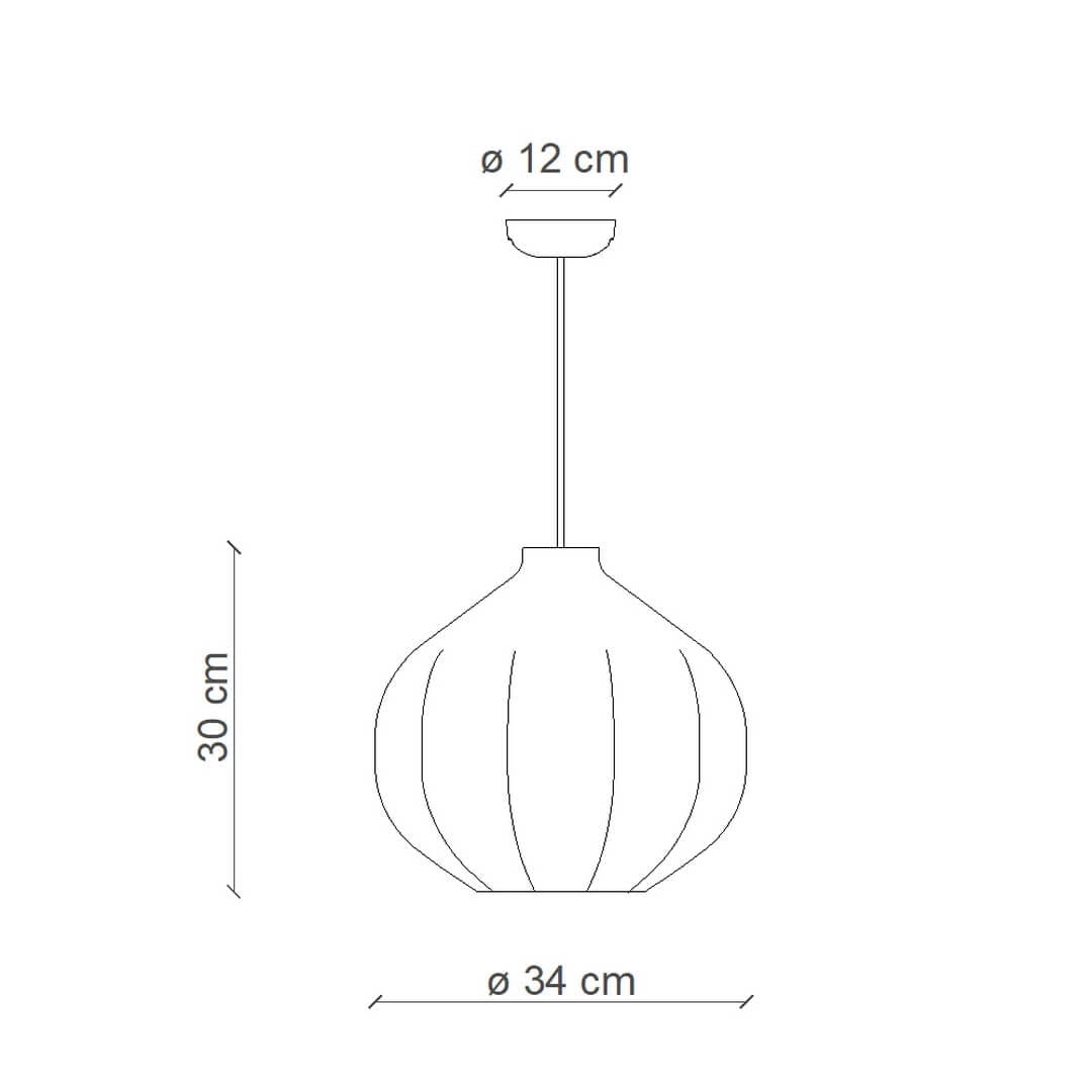 Lampa ceramiczna wisząca retro Ferroluce C2641 Moka Afoxe Deco