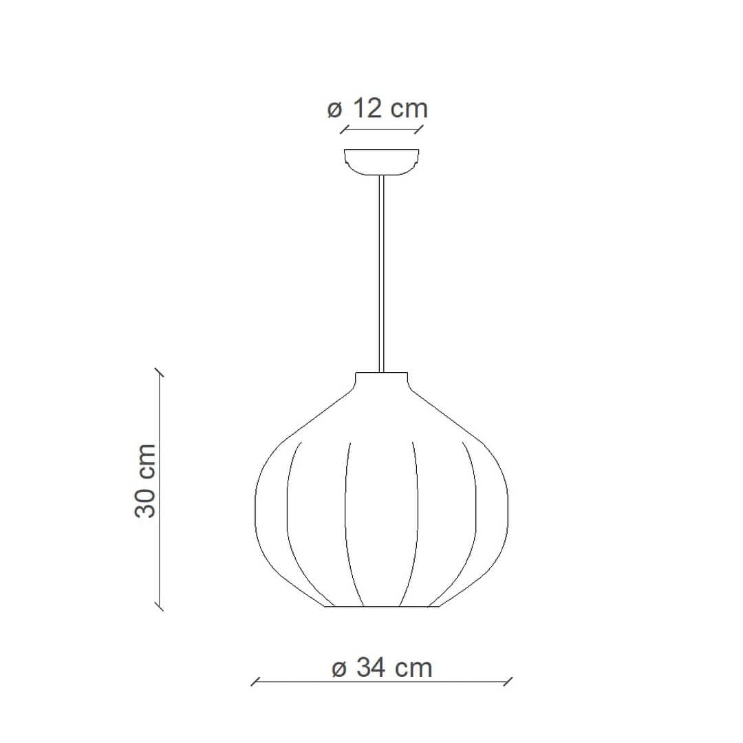 Lampa ceramiczna wisząca retro Ferroluce C2641 Verde Salvia Afoxe Deco
