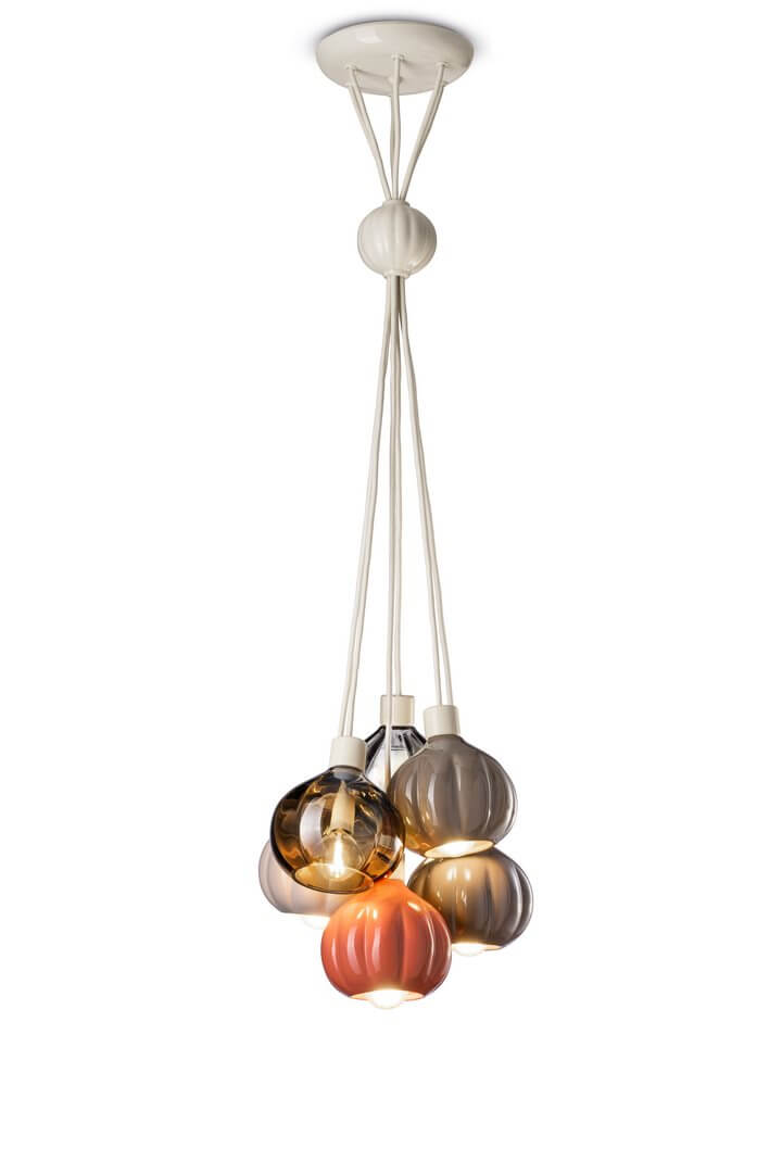 Lampa wisząca szklane i ceramiczne kule Ferroluce C2657 Mix Afoxe Deco
